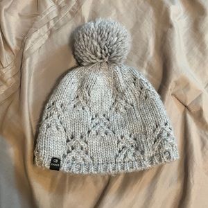 A gray chaos beanie